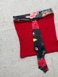 Load image into Gallery viewer, 00's Tube top w mesh floral tie detail • Size XS/S
