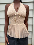 Load image into Gallery viewer, 00's Coquette mesh/lace halter • Size S

