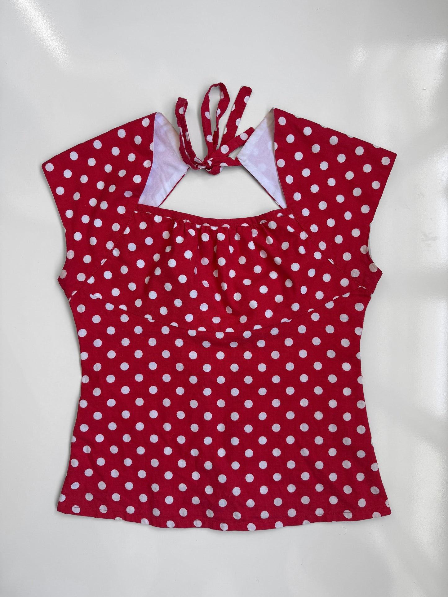NZ Polka dot tie back top • Size 10