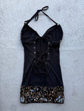 Load image into Gallery viewer, 00’s lace up back sequin mini dress • Size S

