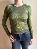 Load image into Gallery viewer, 00's Pussy Deluxe khaki mesh print long sleeve • Size S
