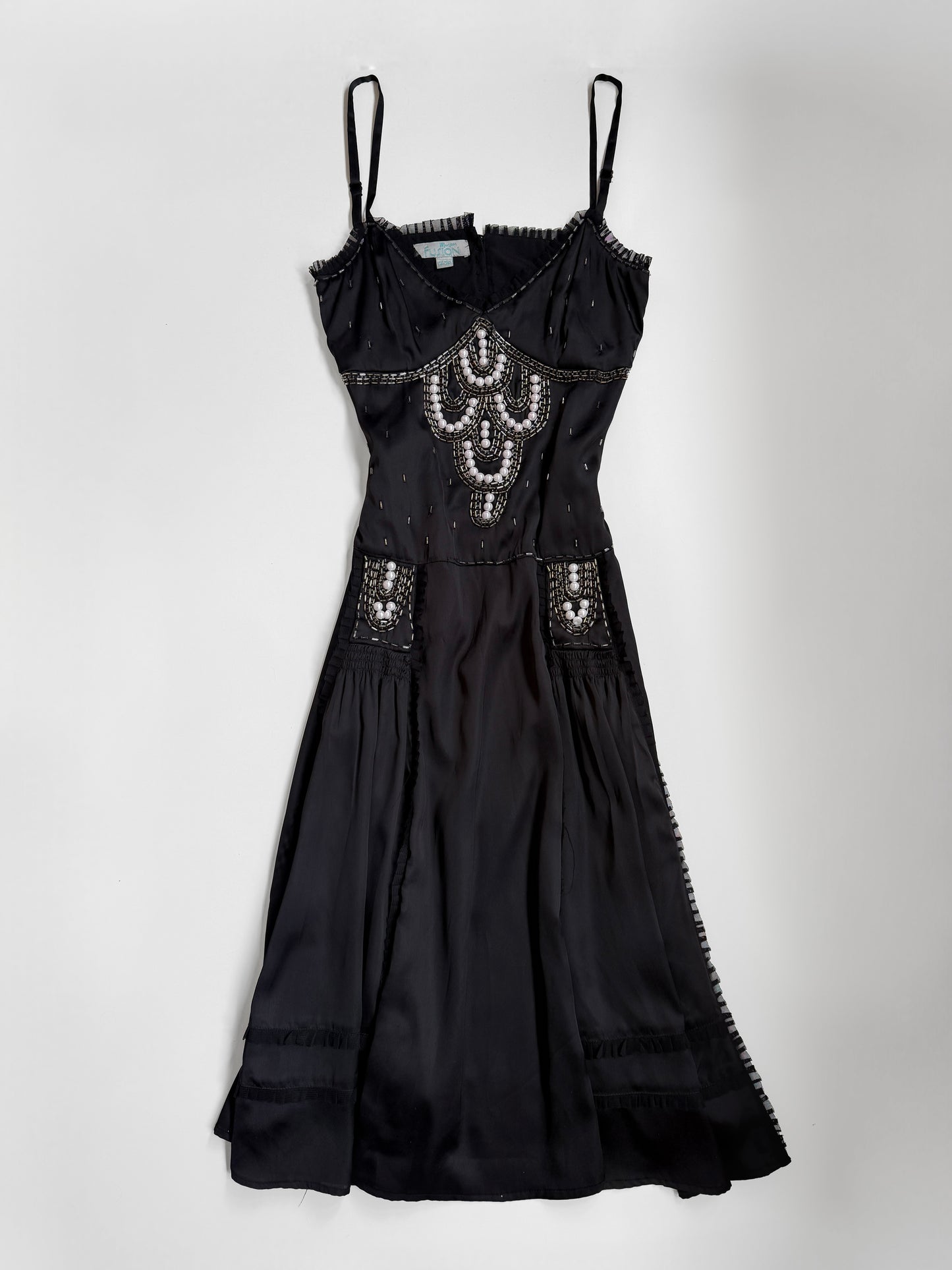 00's Monsoon beaded midi dress • Size 8/10