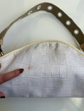 Load image into Gallery viewer, 00's Cavalli croc canvas baguette bag
