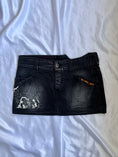 Load image into Gallery viewer, 00's Replay embroidered denim mini skirt • Size 8
