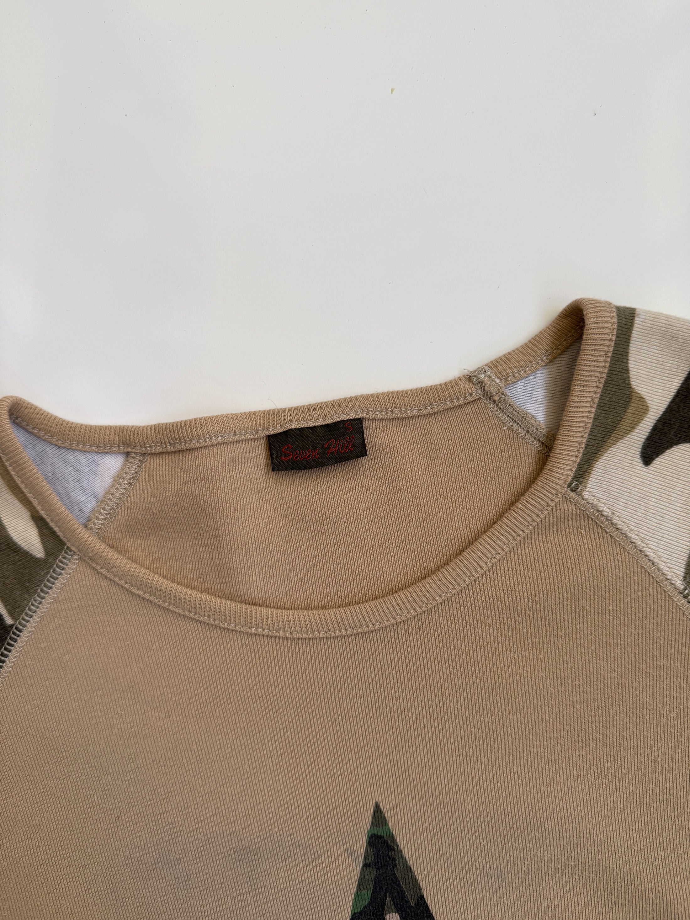 00's Military print cotton baby tee • Size S