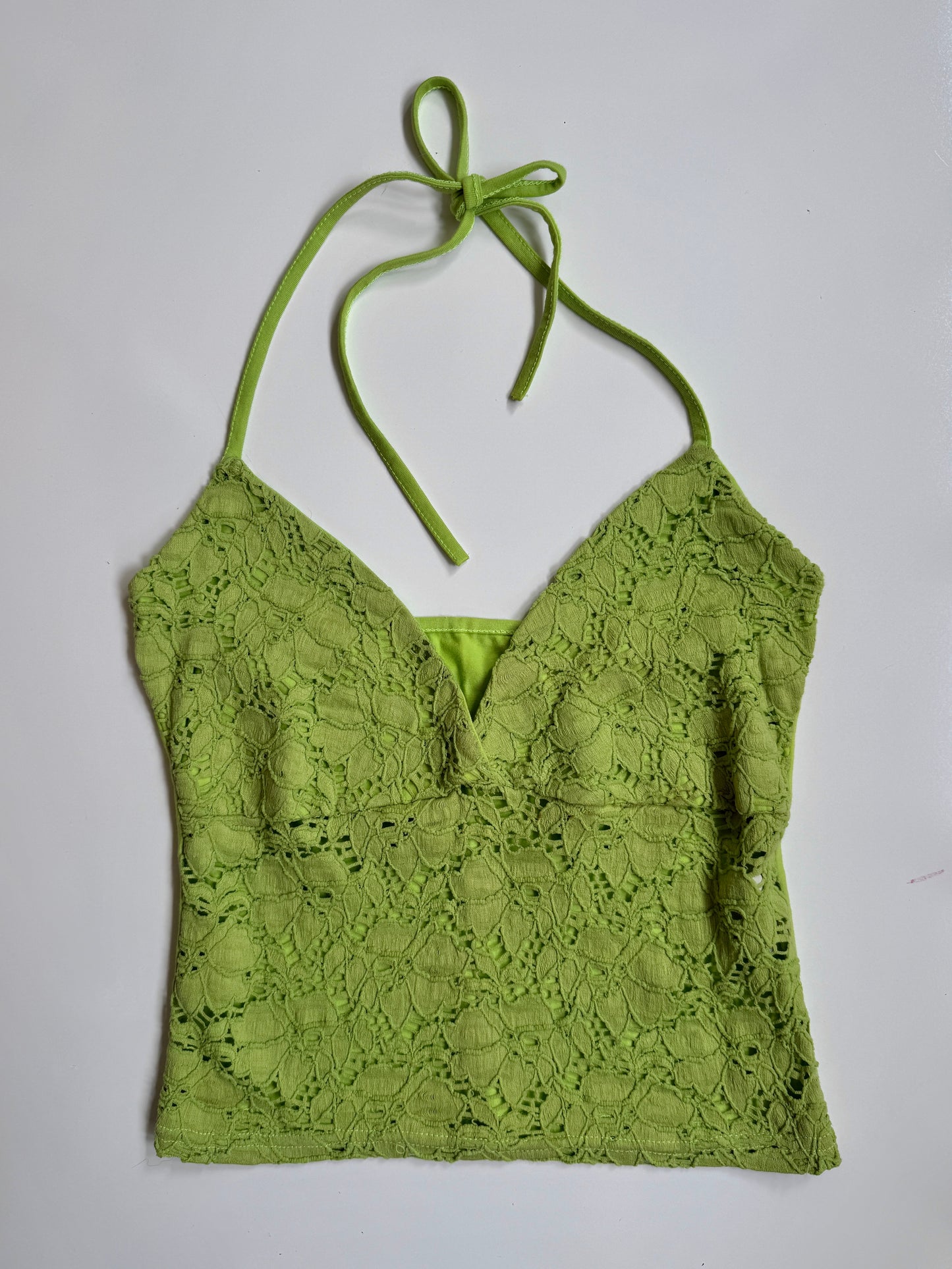 00's Italian green lace cami • Size S/M