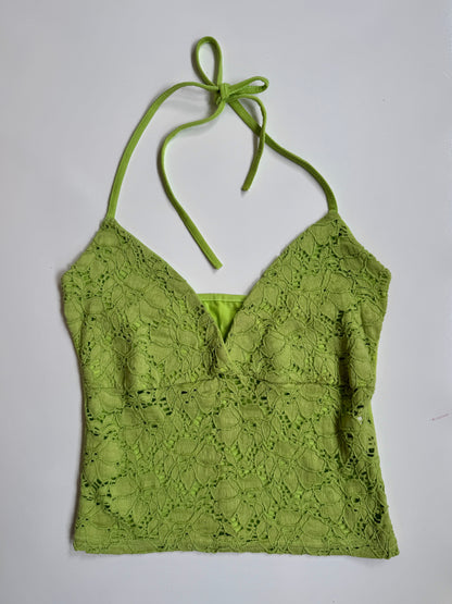 00's Italian green lace cami • Size S/M