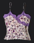 Load image into Gallery viewer, 00's Italian Bennetton sheer cami w lace trim • Size XS
