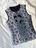 Load image into Gallery viewer, 00's Morgan mesh velvet cheetah pattern tank • Size L
