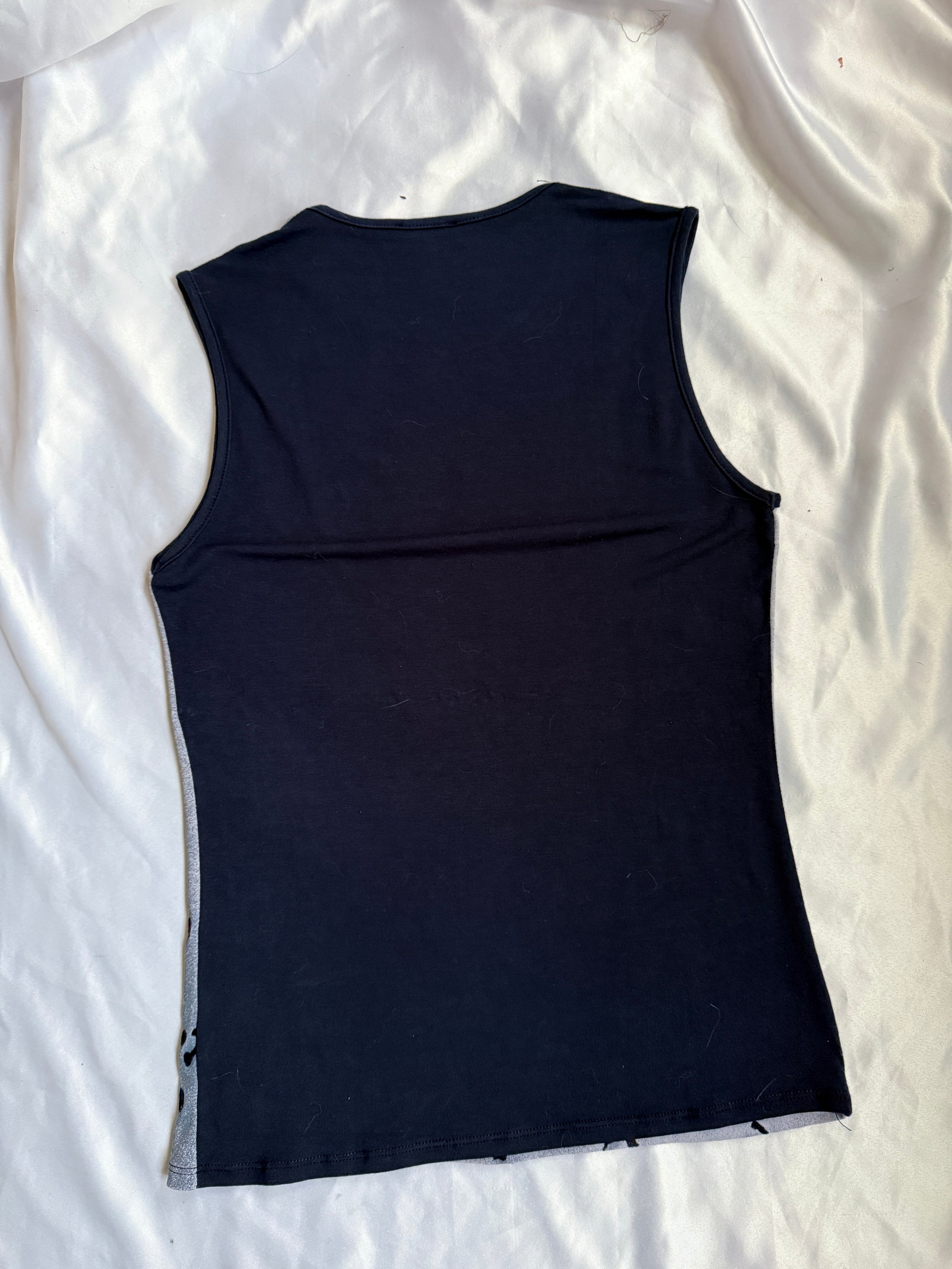 00's Morgan mesh velvet cheetah pattern tank • Size L