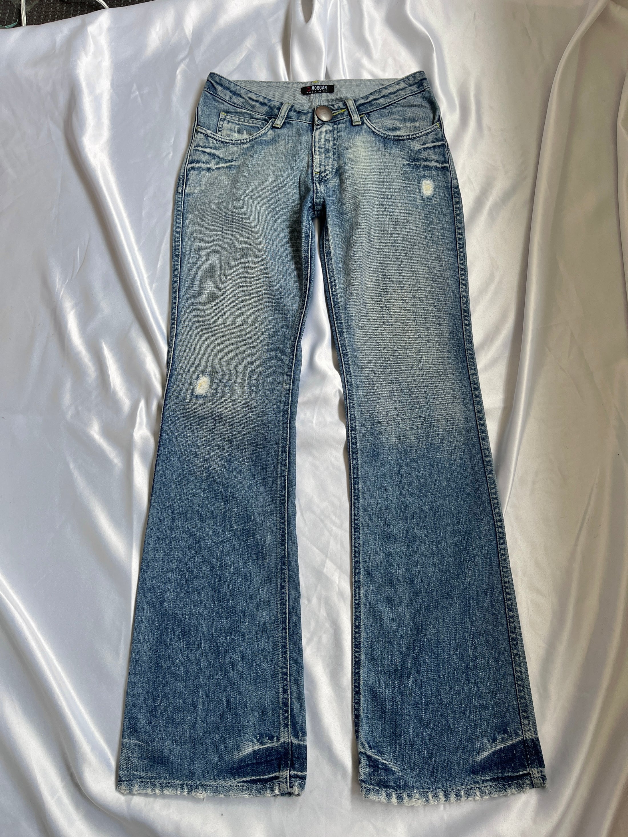 00's Morgan stone wash flared jeans