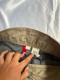 Load image into Gallery viewer, 00's Grey wash denim micro mini w khaki trim
