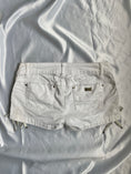 Load image into Gallery viewer, 00's White lace up denim micro shorts
