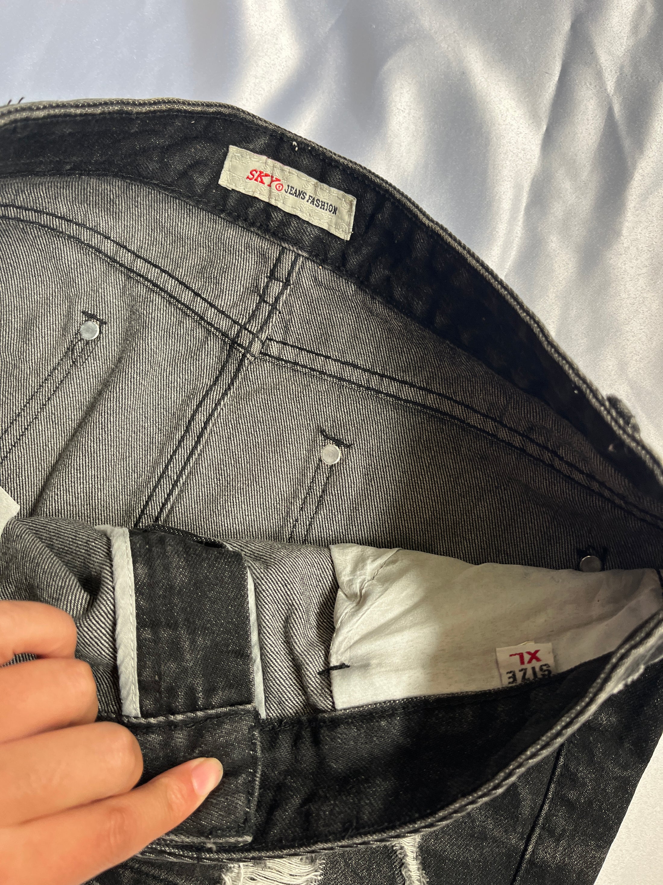 00's Sky jeans black denim mini