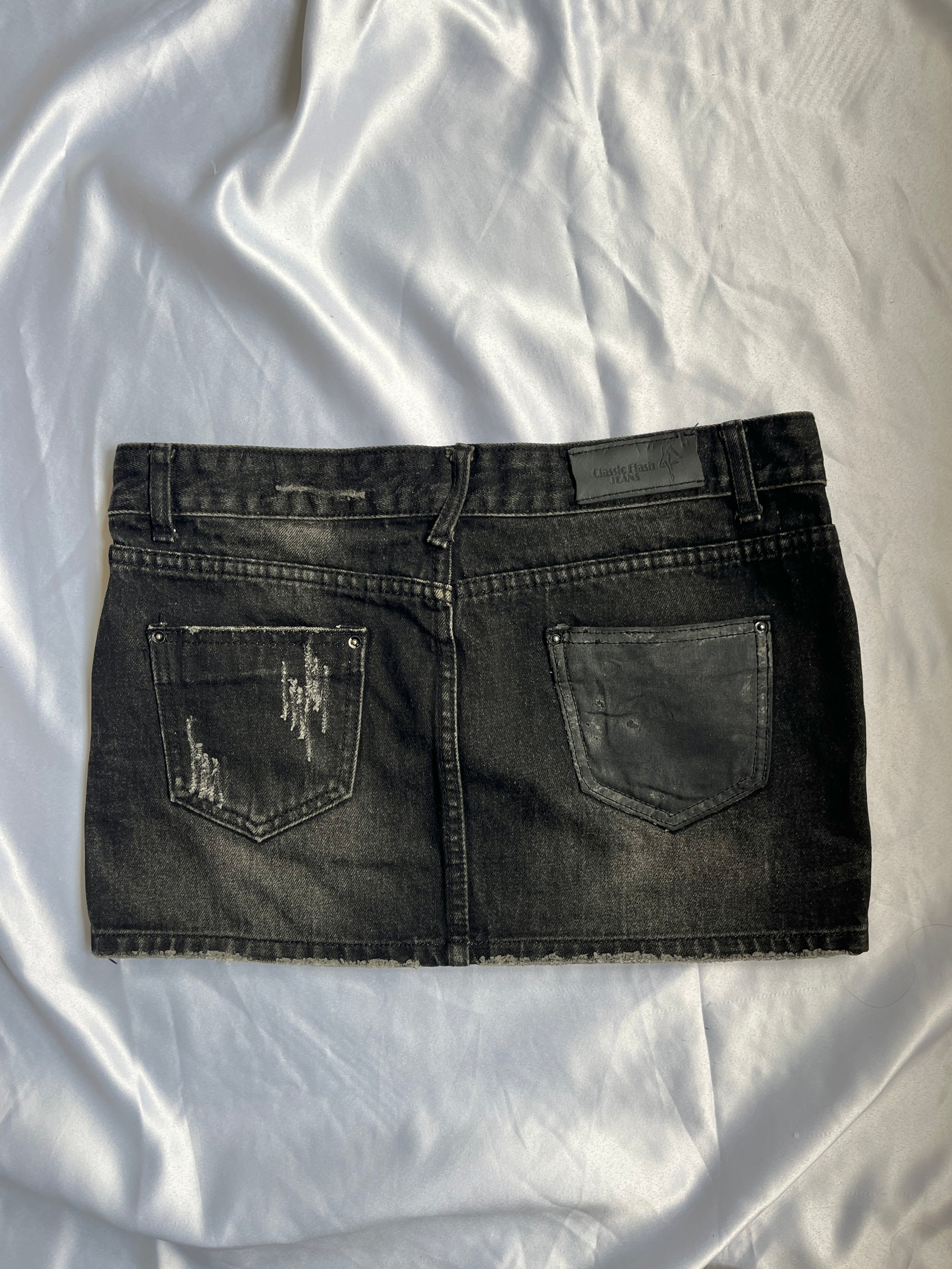 00's Sky jeans black denim mini
