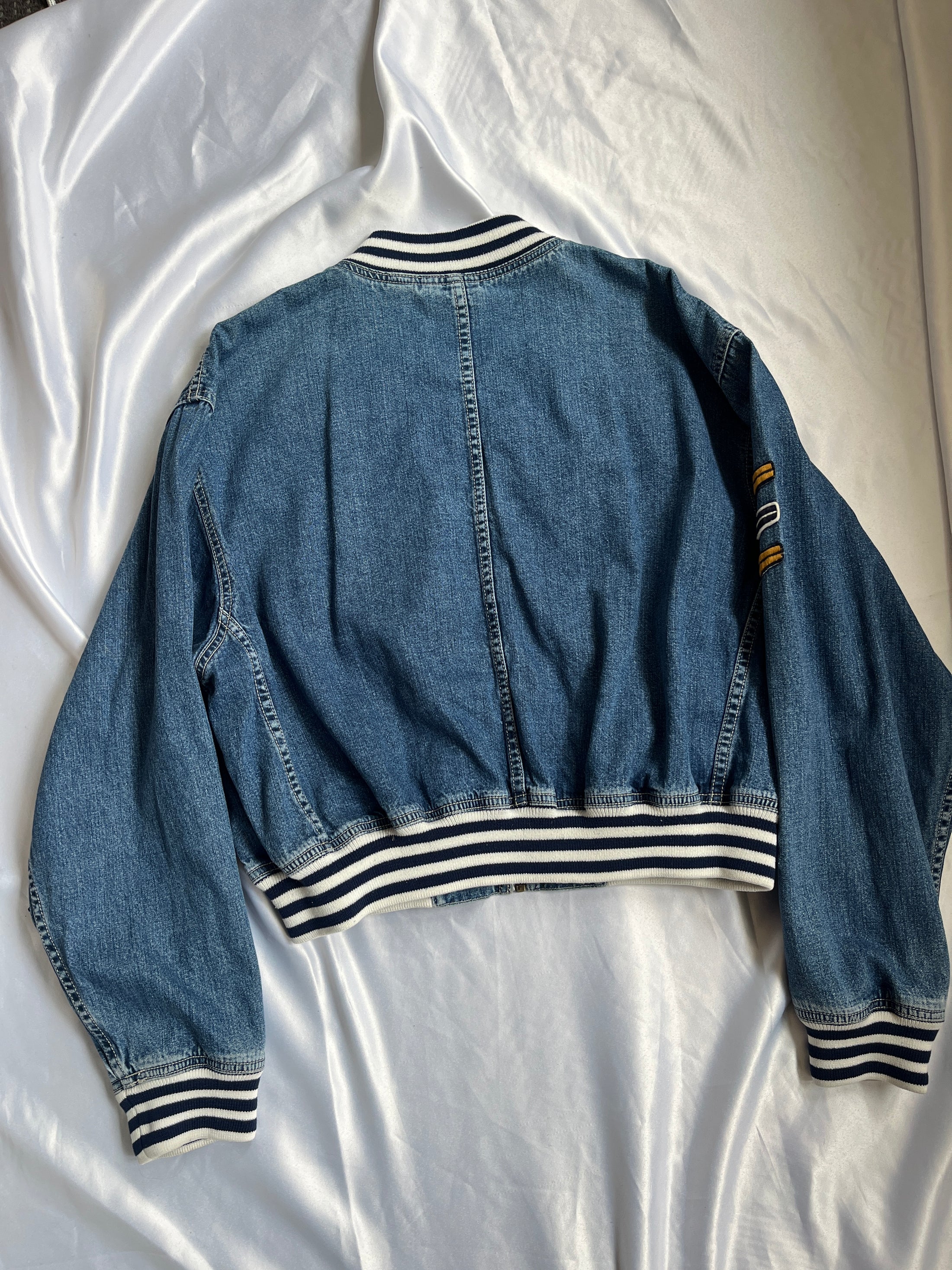 90's DKNY denim bomber