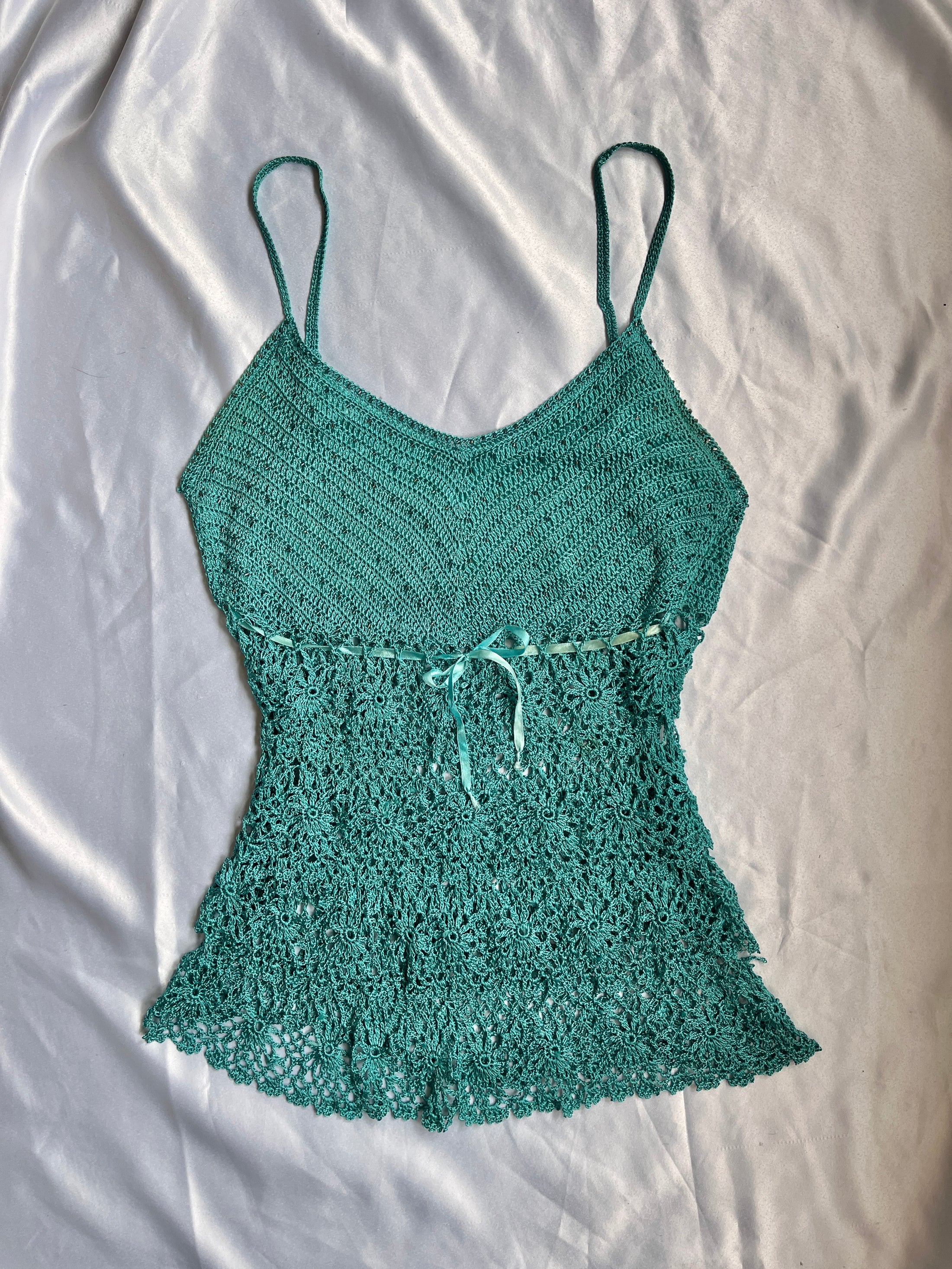 00's 2Xtremez crochet beaded top