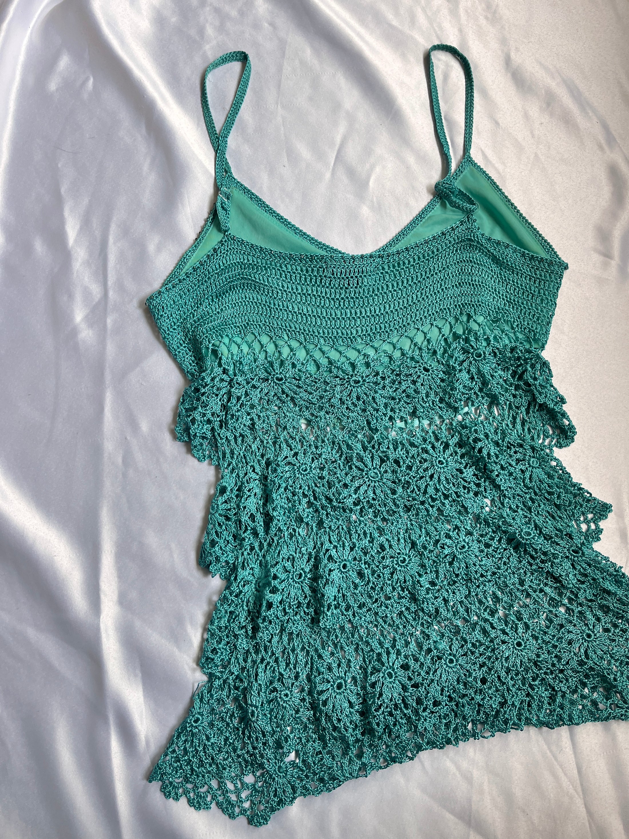 00's 2Xtremez crochet beaded top