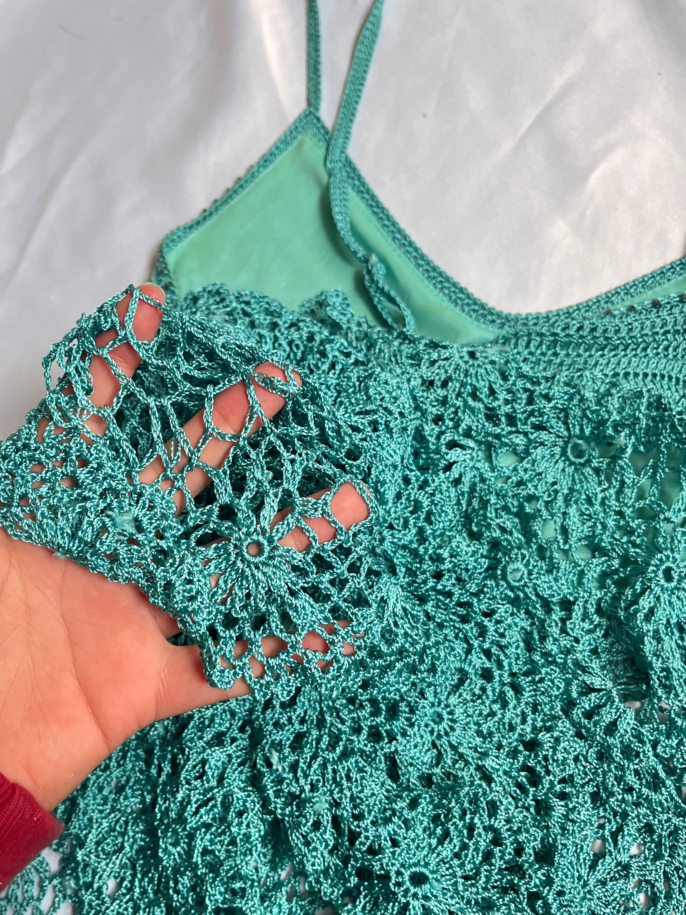 00's 2Xtremez crochet beaded top