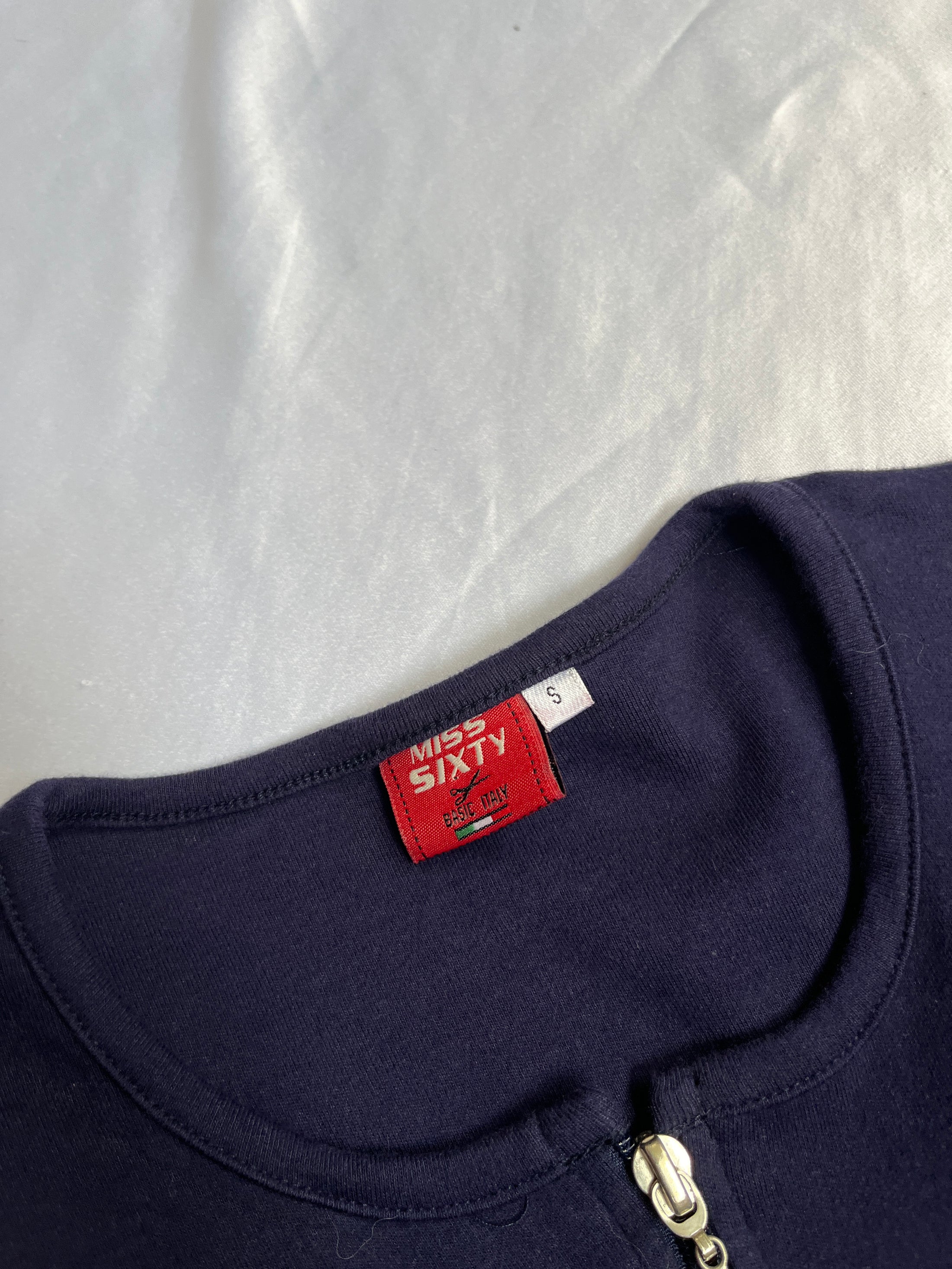 00's Miss Sixty Double zipper baby tee