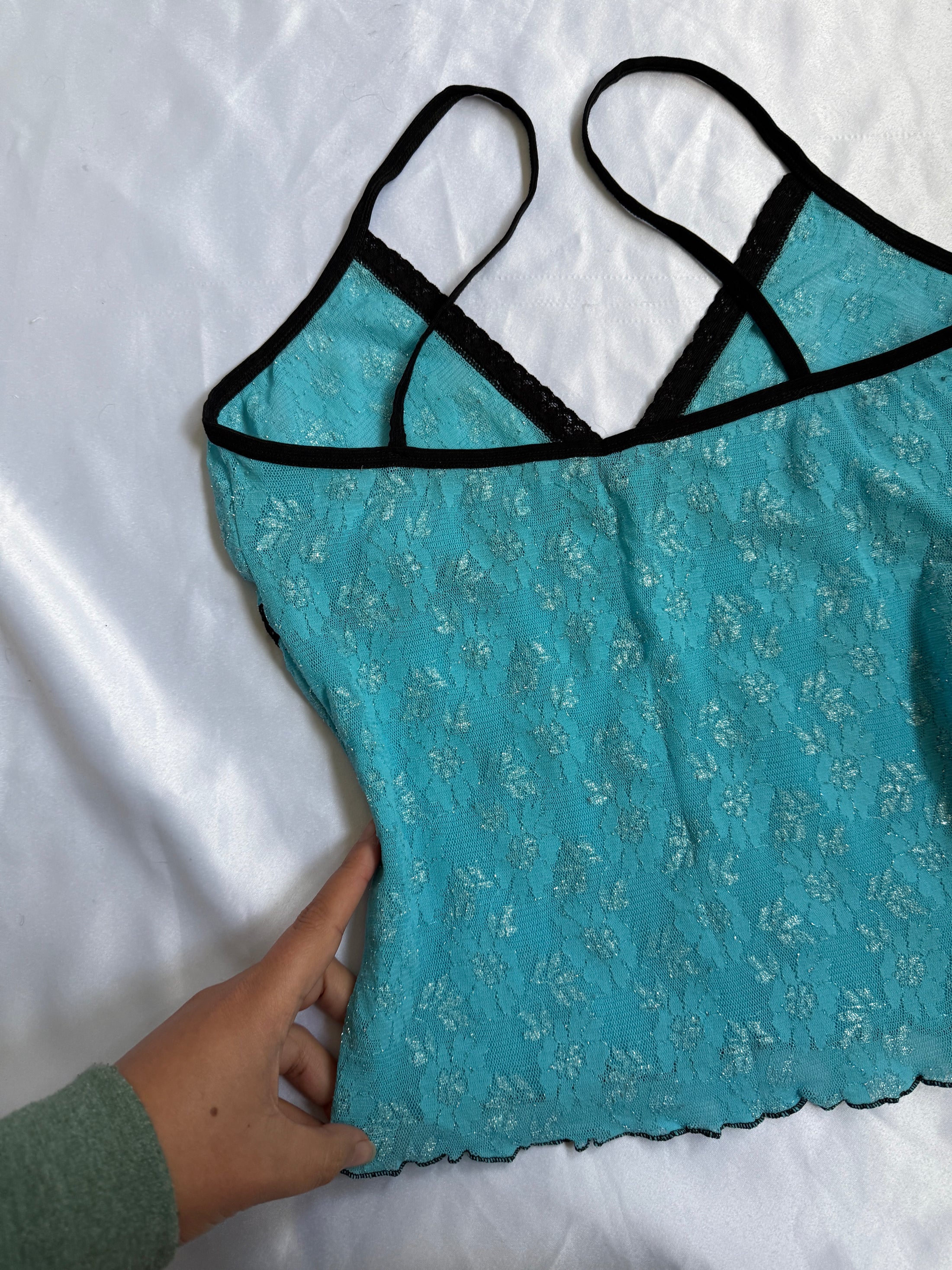 00's Shimmery lace cami