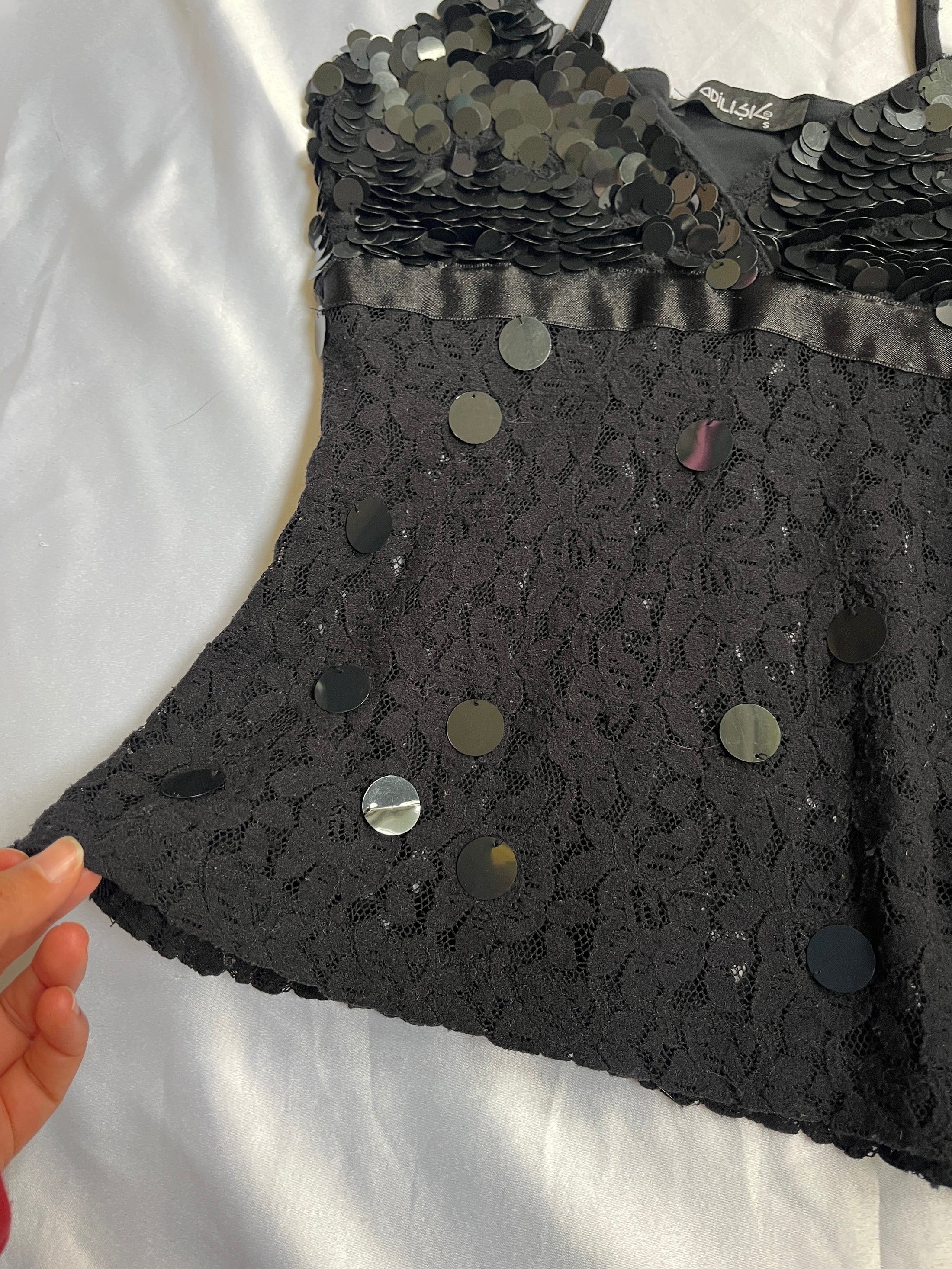 00's Lace sequin cami