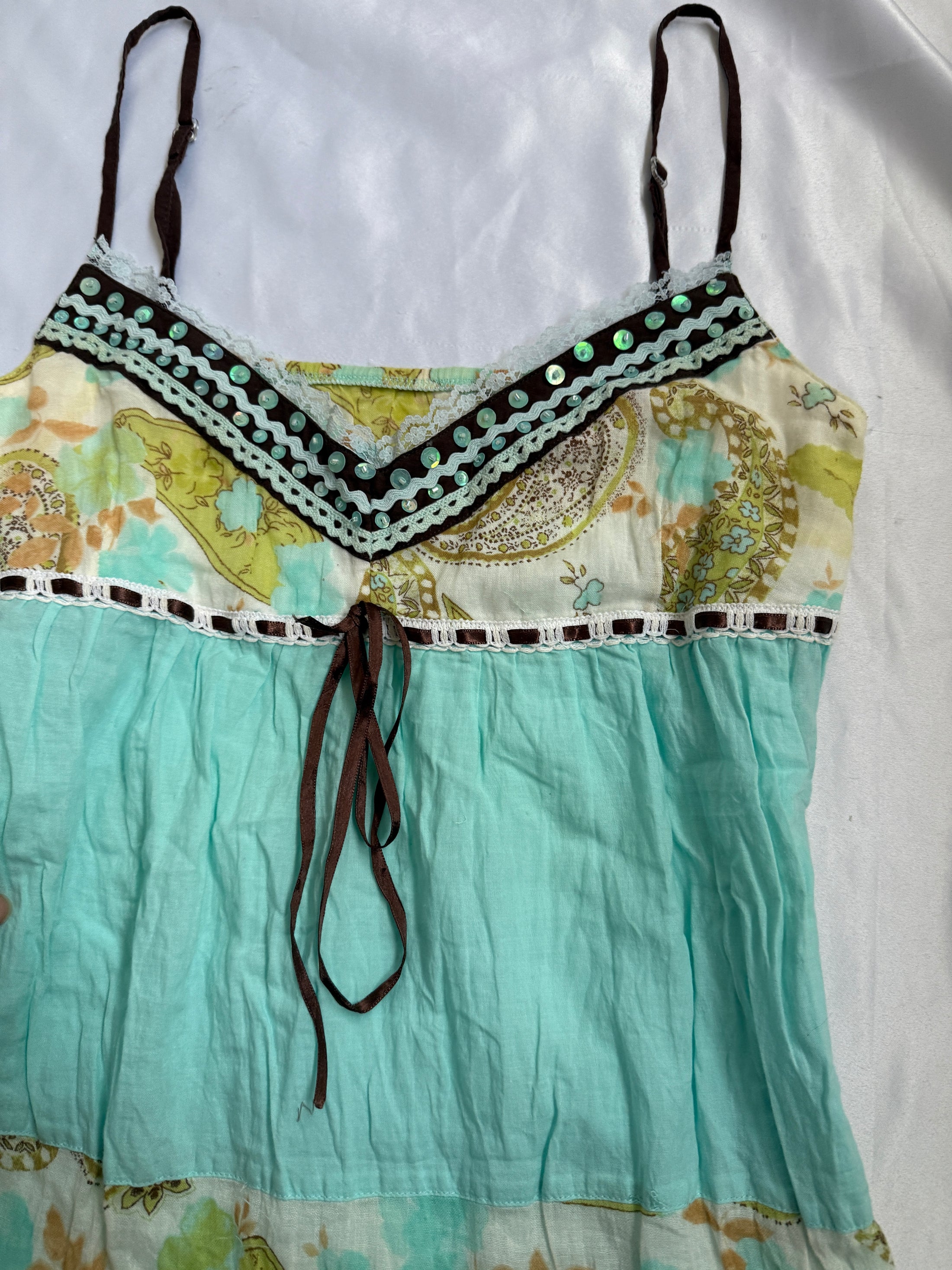 00's Sabra cotton sequin cami