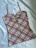 Load image into Gallery viewer, 00's Plaid cotton cami
