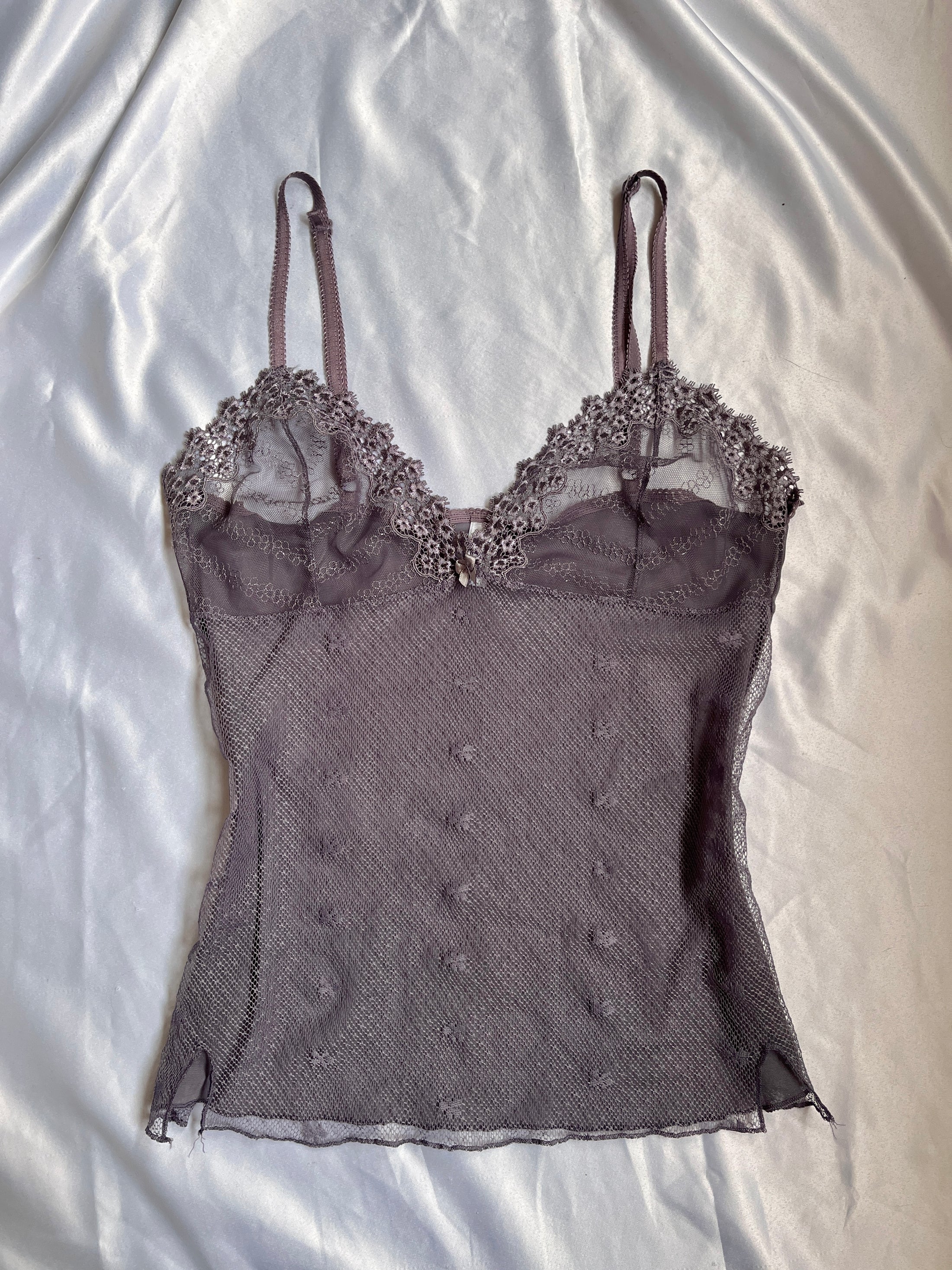 00's Purple lace mesh cami