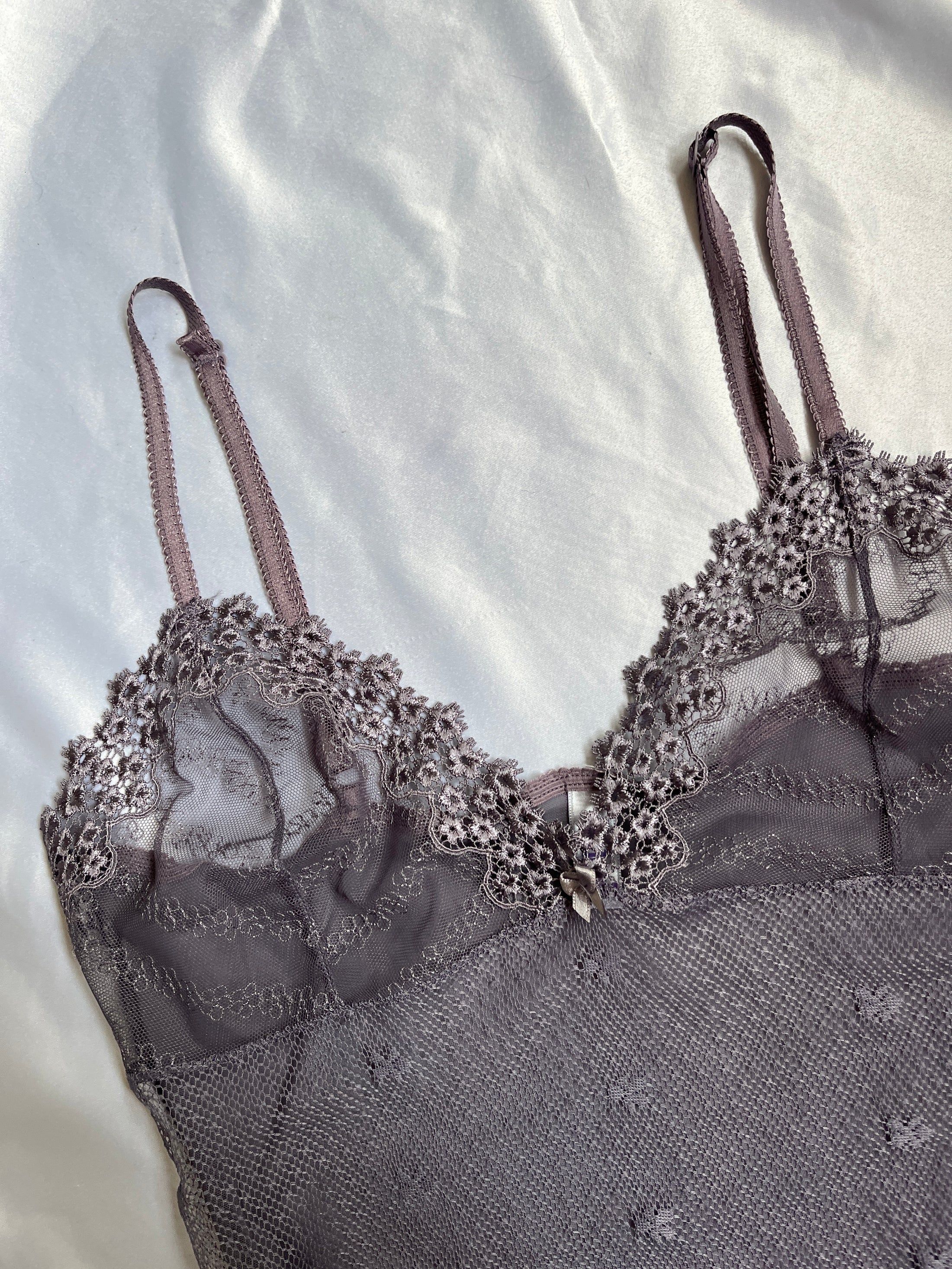 00's Purple lace mesh cami