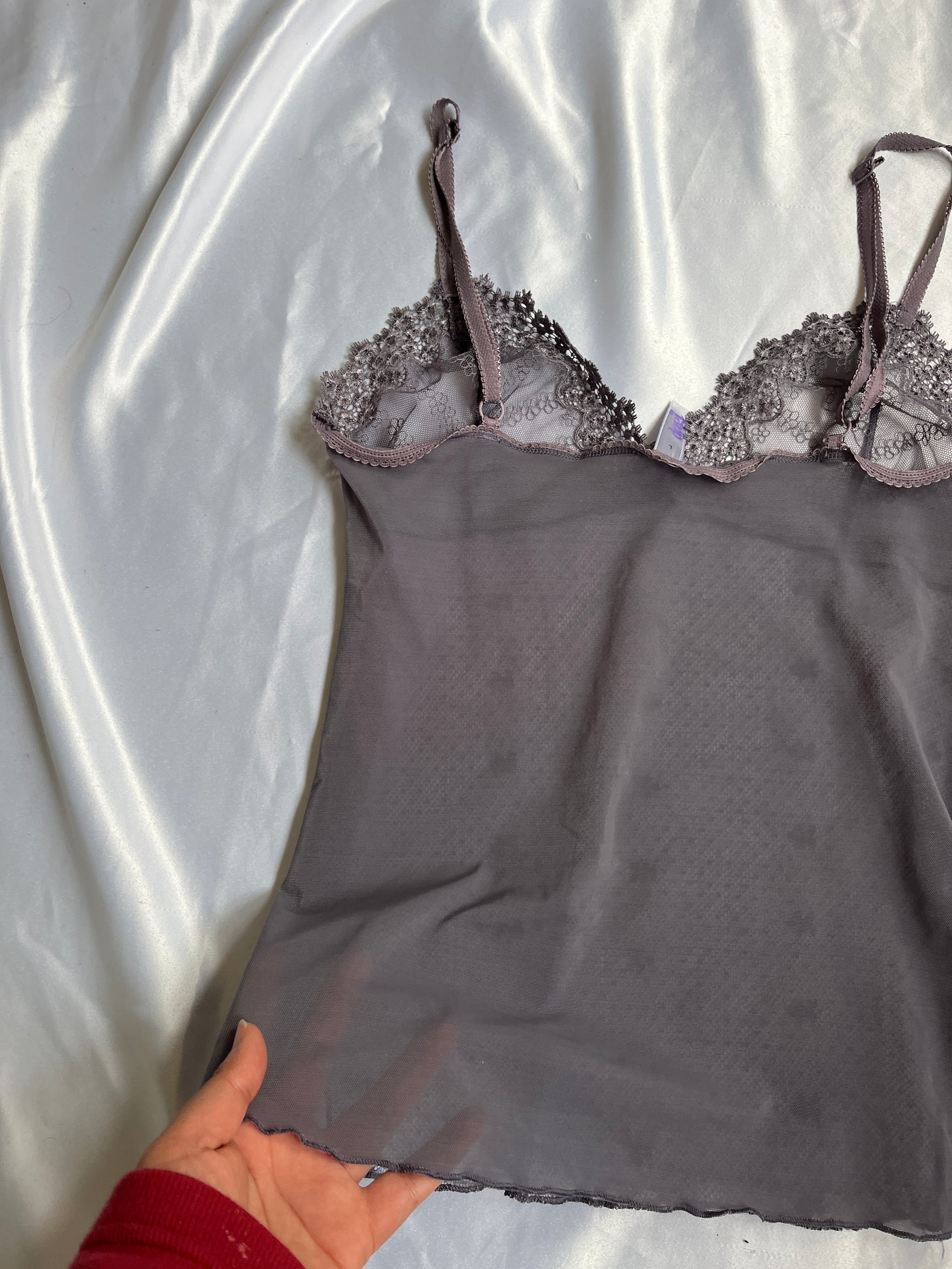 00's Purple lace mesh cami