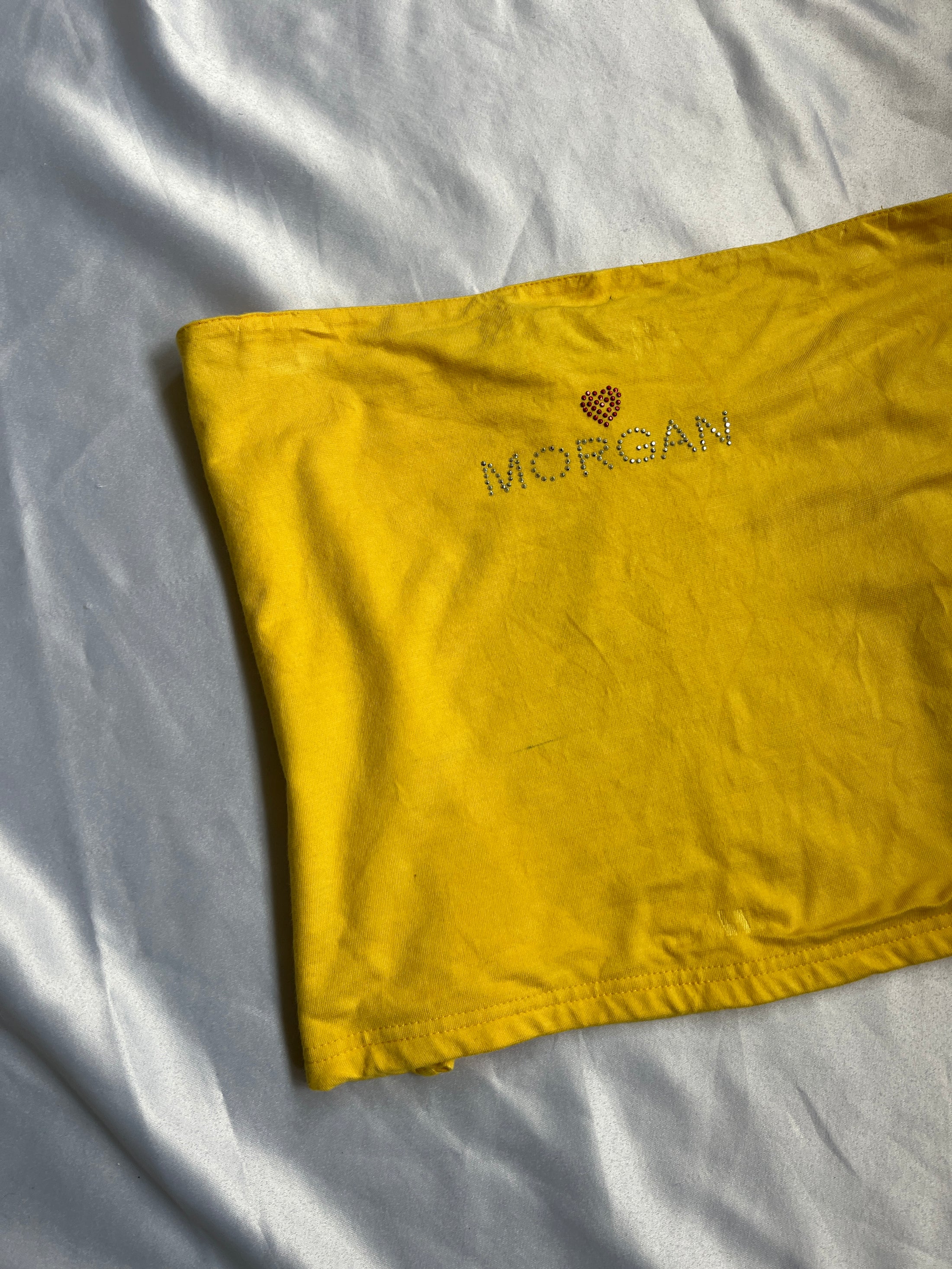 00's Morgan diamante crop tube top