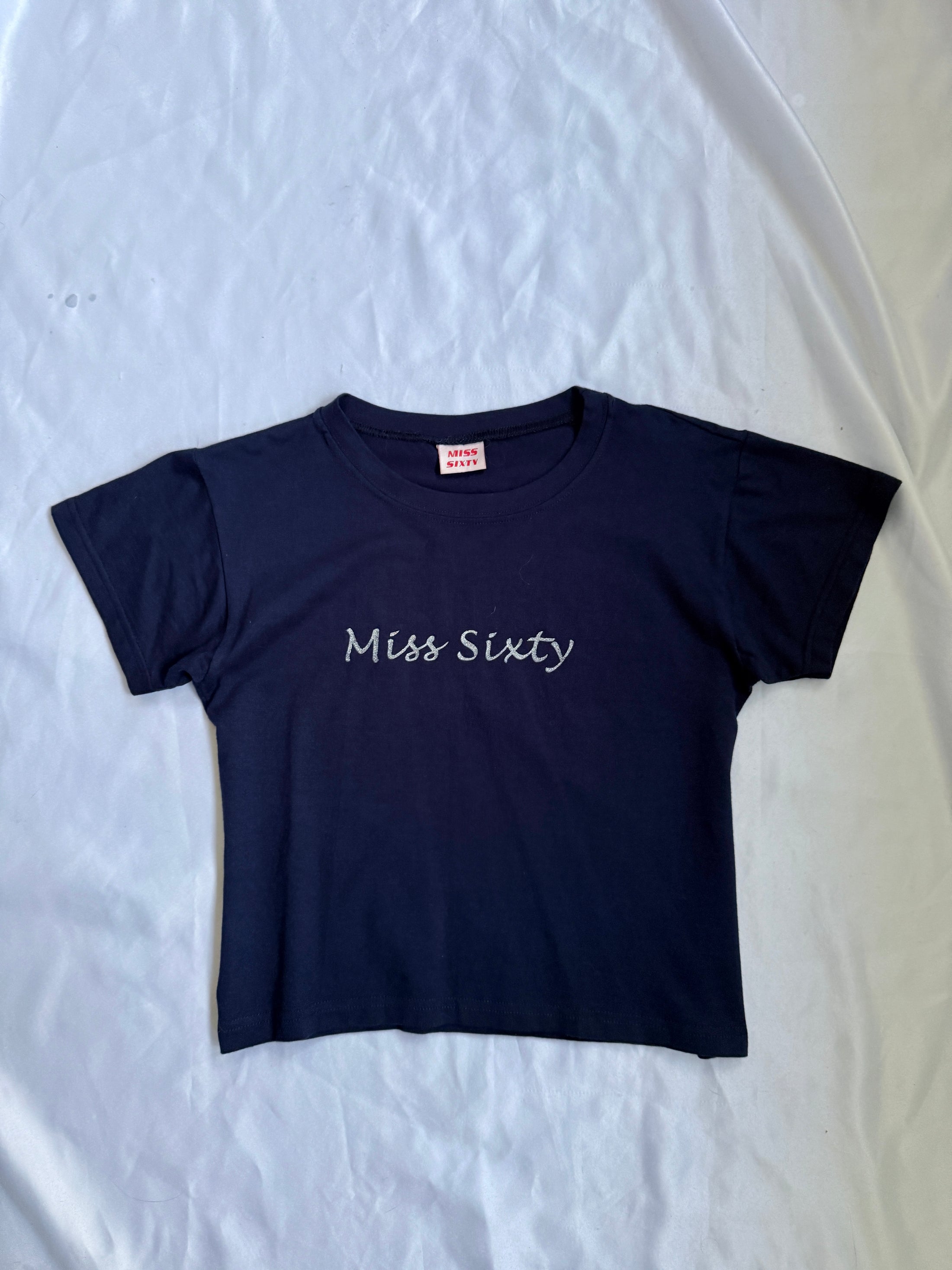 00's Miss Sixty glitter print baby tee