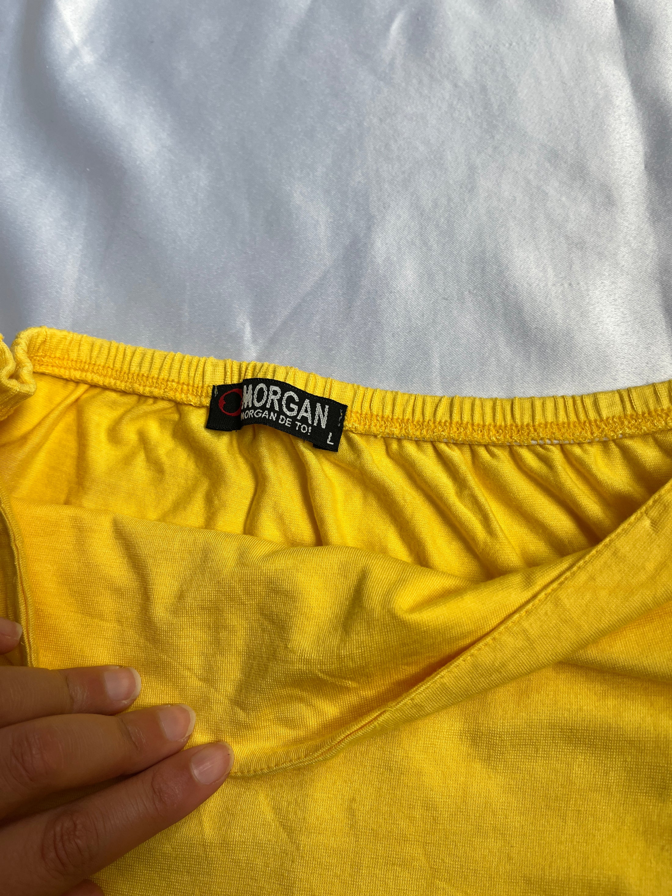 00's Morgan diamante crop tube top