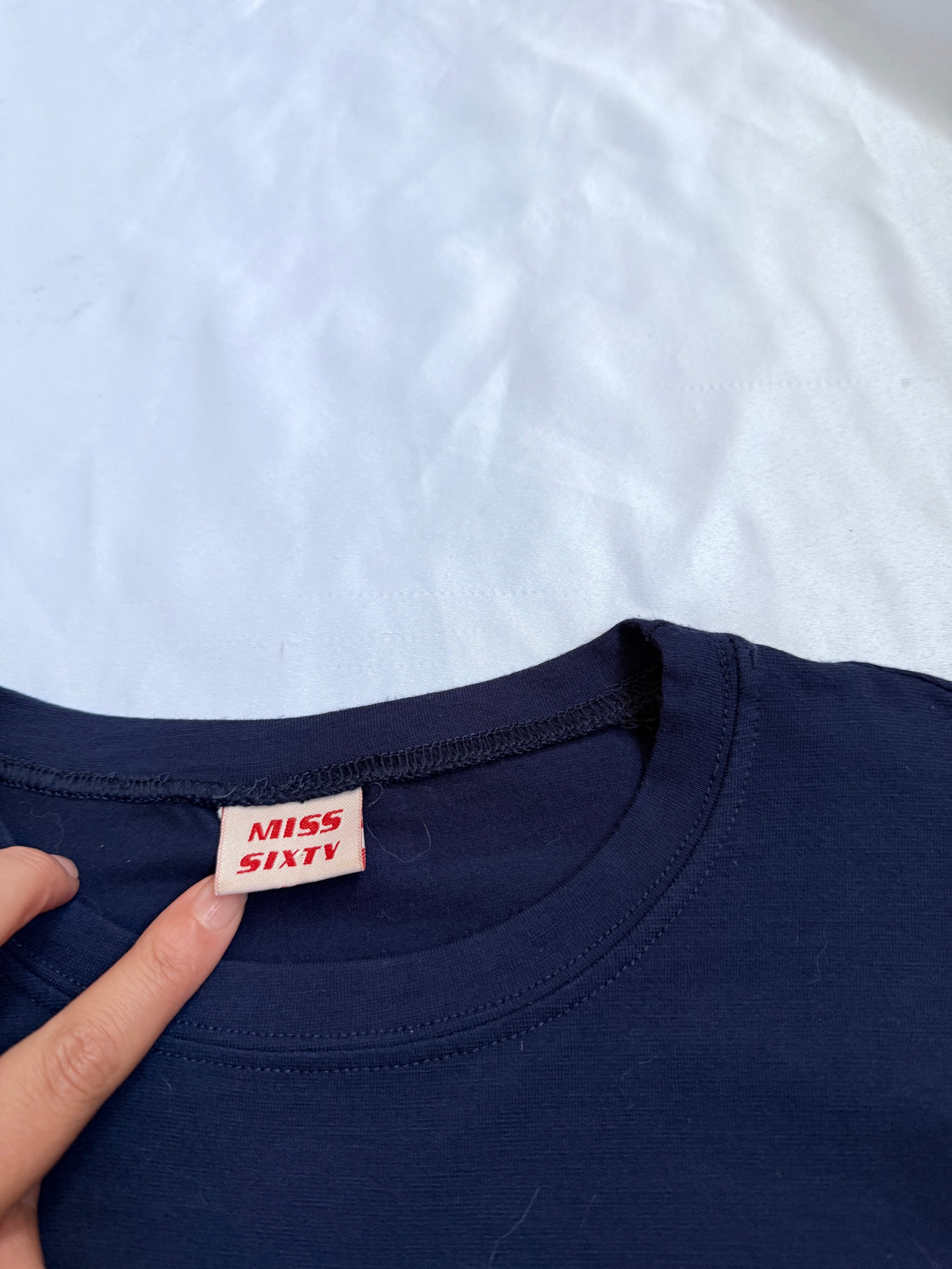00's Miss Sixty glitter print baby tee