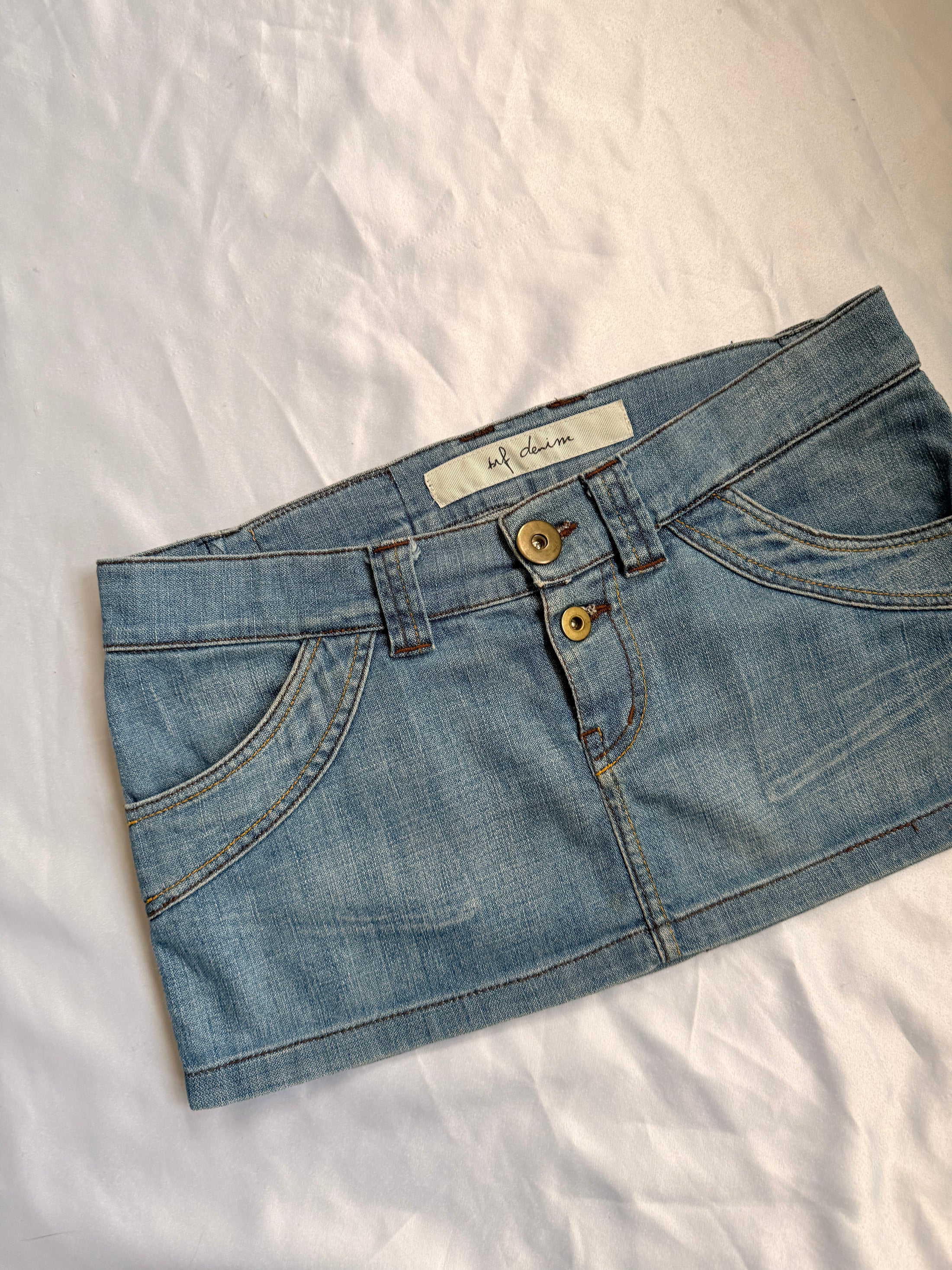 00's Zara TRF denim micro mini