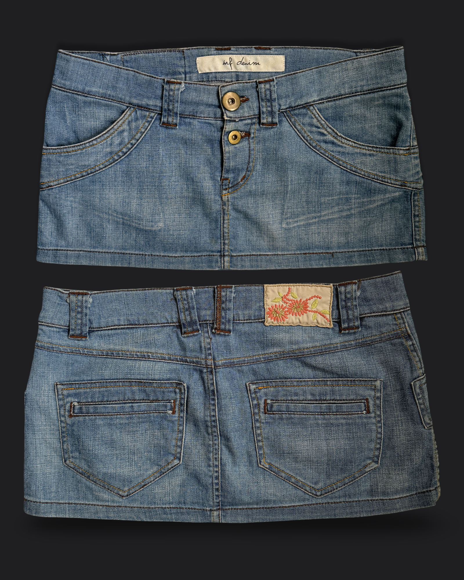 00's Zara TRF denim micro mini