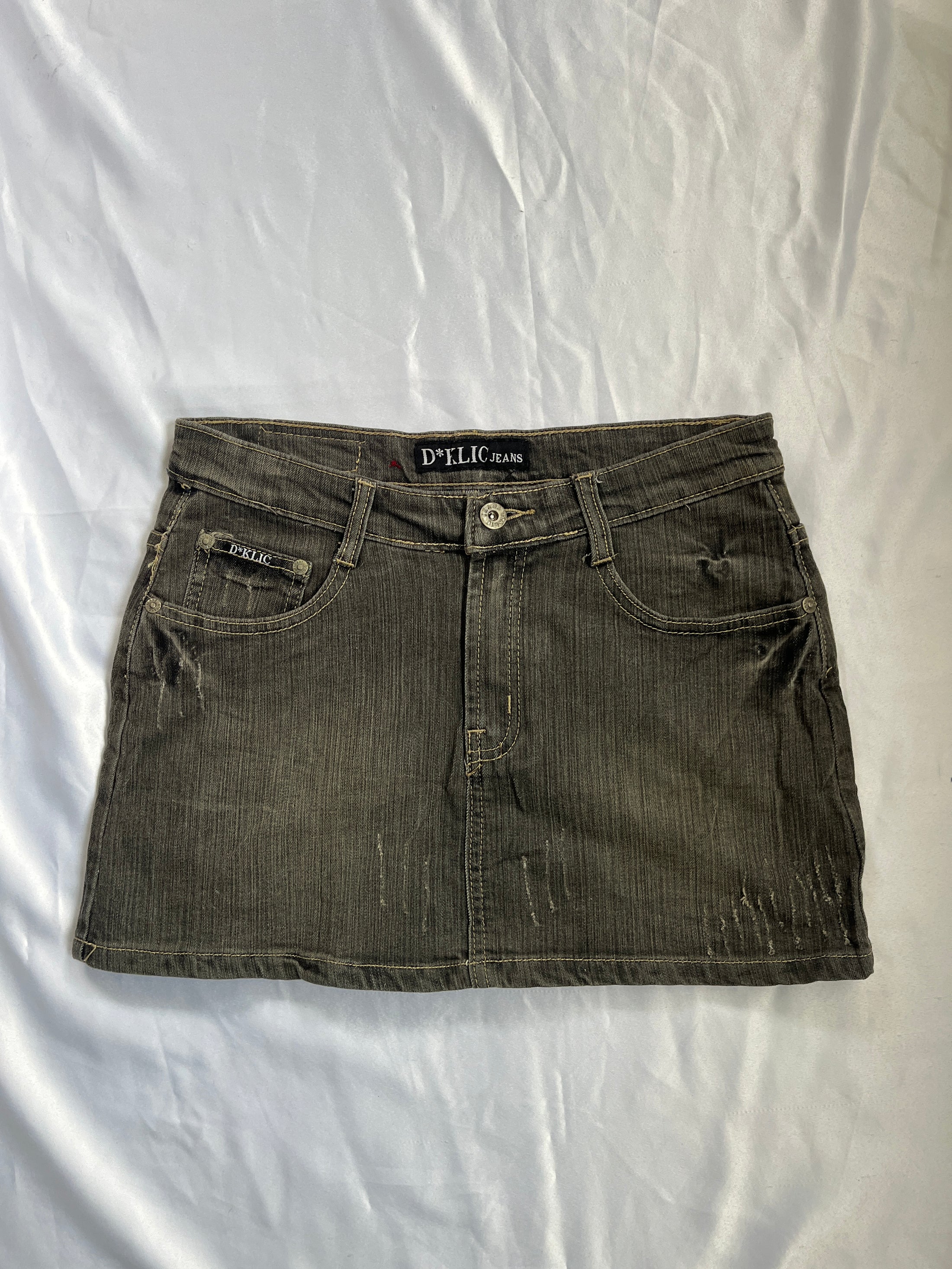 00's D*Klic grey denim mini