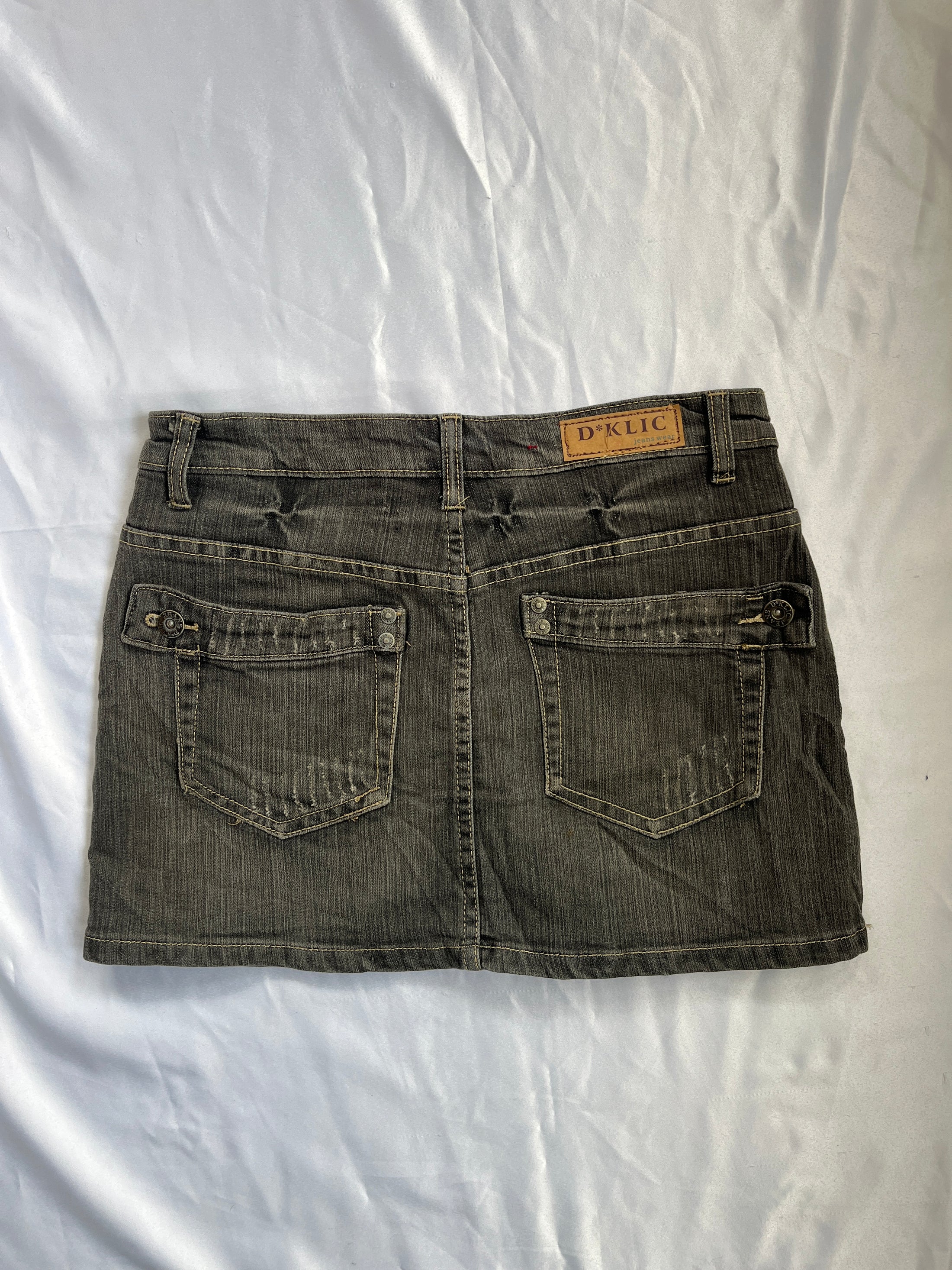 00's D*Klic grey denim mini