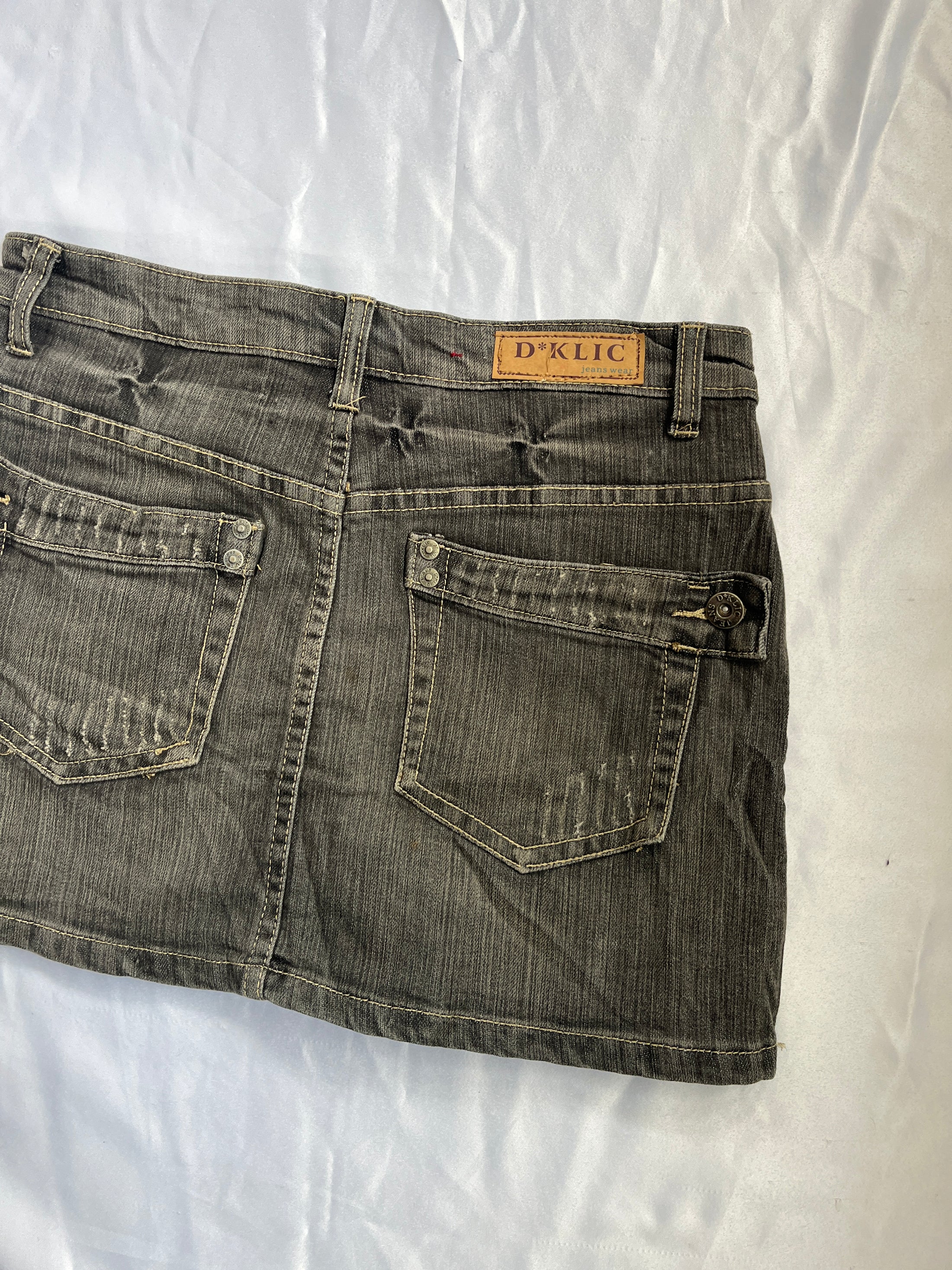 00's D*Klic grey denim mini