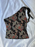 Load image into Gallery viewer, 00's Mango cotton one shoulder w patchwork pattern
