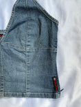 Load image into Gallery viewer, 00's Excalibur denim tie halter
