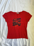 Load image into Gallery viewer, 00's Red cotton print baby tee
