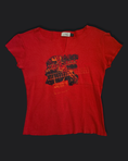 Load image into Gallery viewer, 00's Red cotton print baby tee
