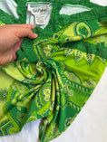 Load image into Gallery viewer, 00's Green paisley pattern cami w lace trim • Size L
