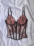 Load image into Gallery viewer, Victoria's Secret mesh lace boned corset • Size 12C
