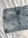 Load image into Gallery viewer, 00's Lightwash denim micro mini • Size 6
