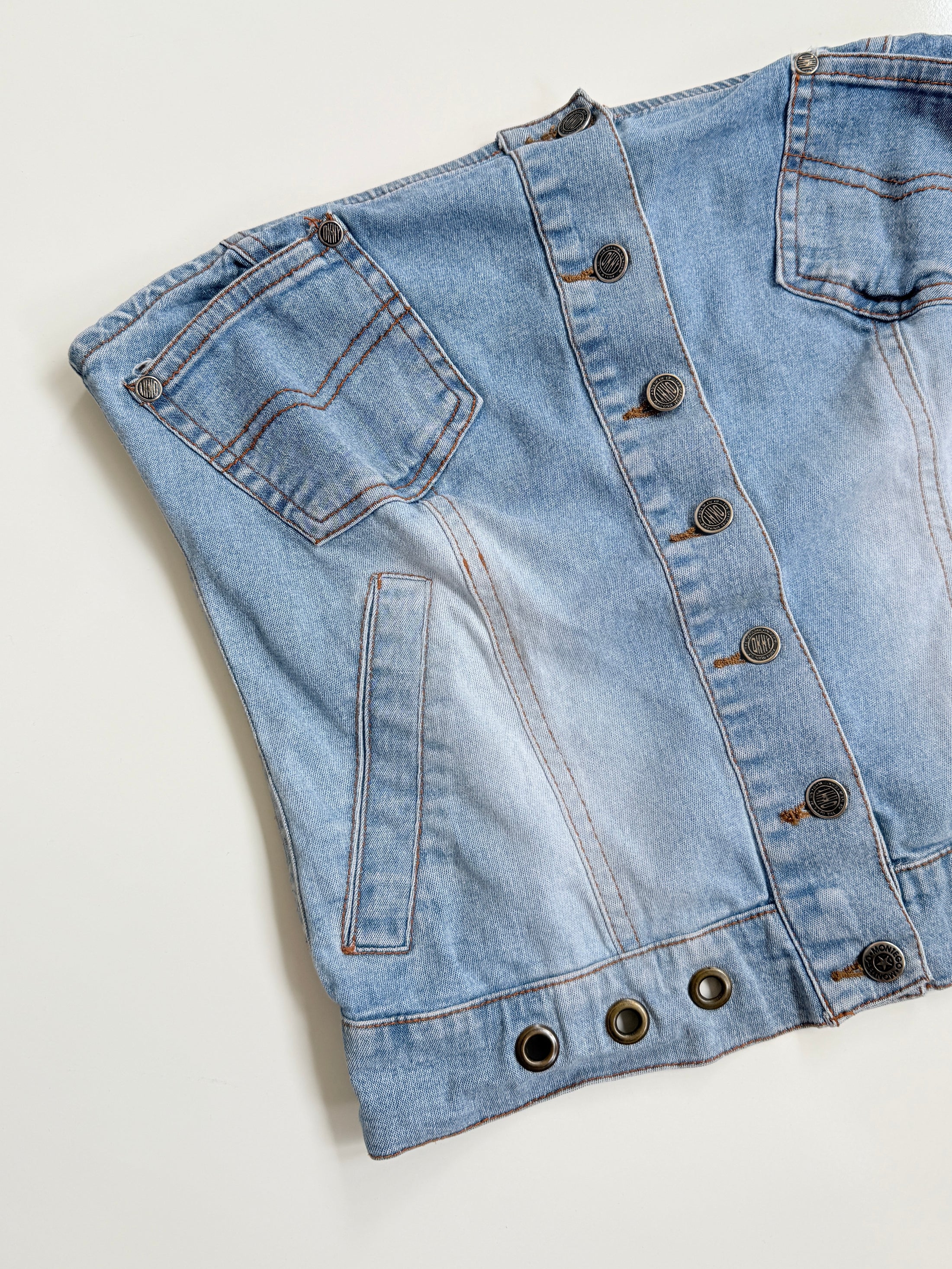 00's DKNY denim corset top • Size S