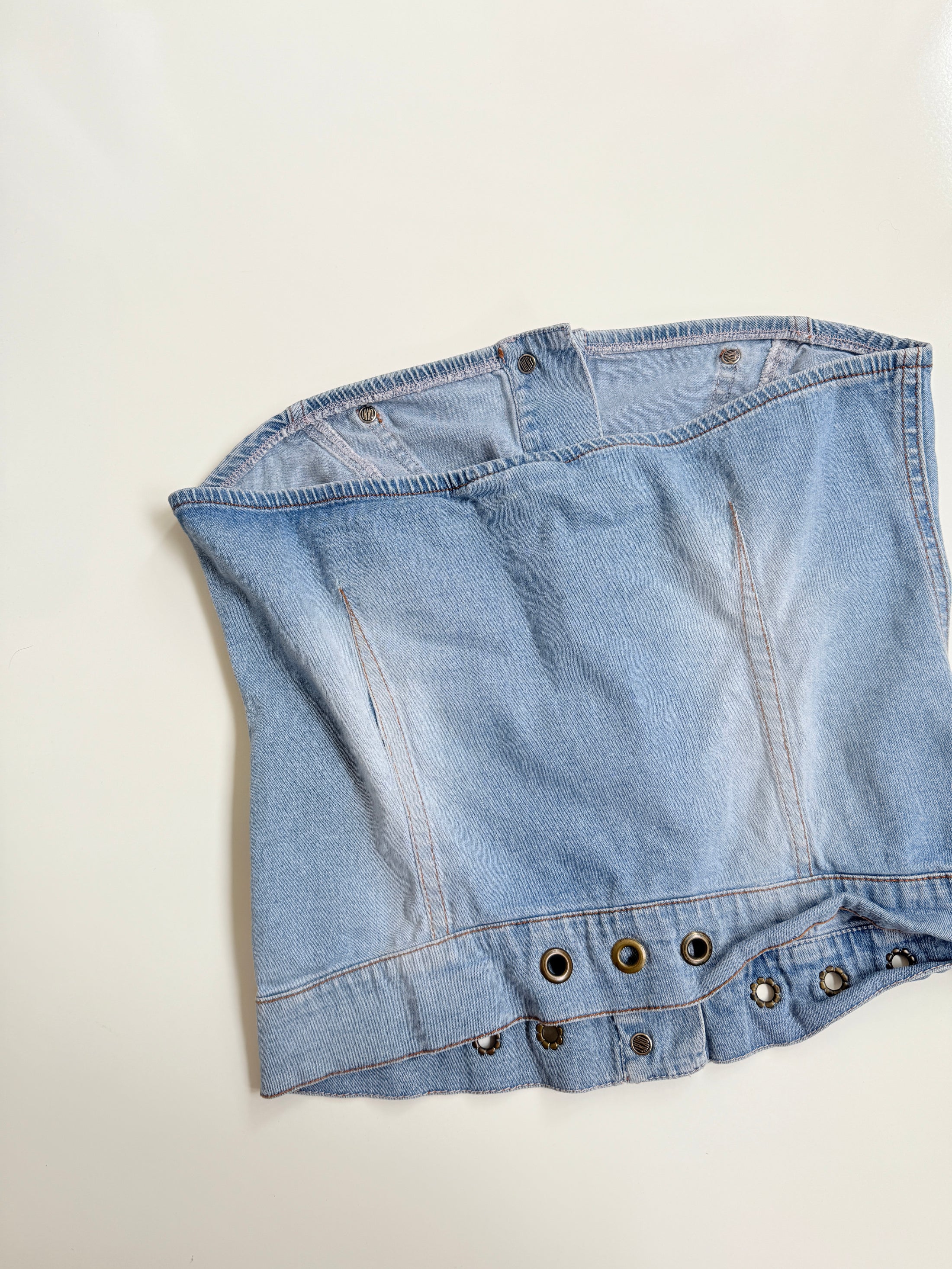 00's DKNY denim corset top • Size S