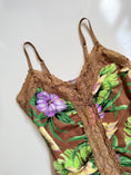 Load image into Gallery viewer, 00's Tropical cami w lace detail • Size S
